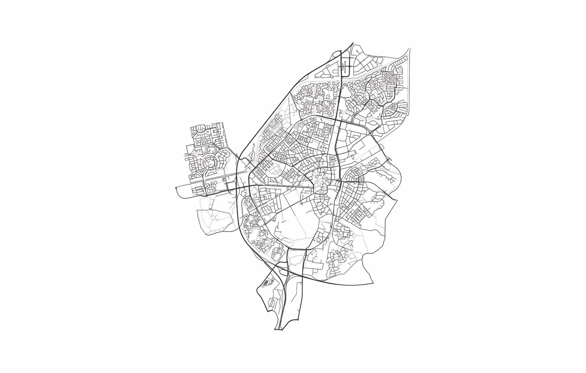 Plattegrond van Assen Plattegrond van Assen