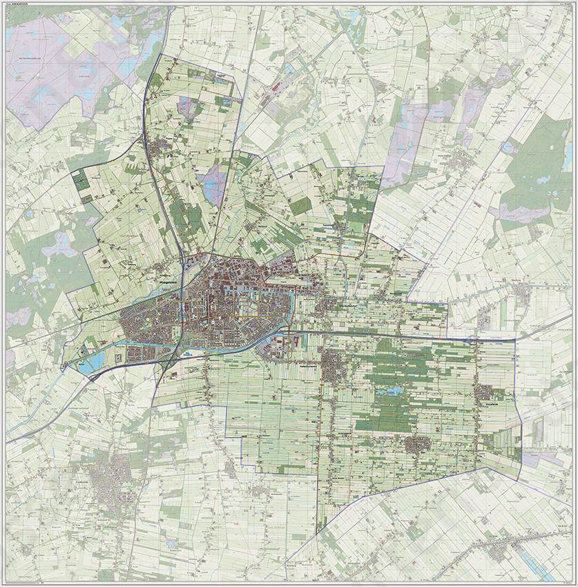 De kaart van hoogeveen Hoogeveen kaart