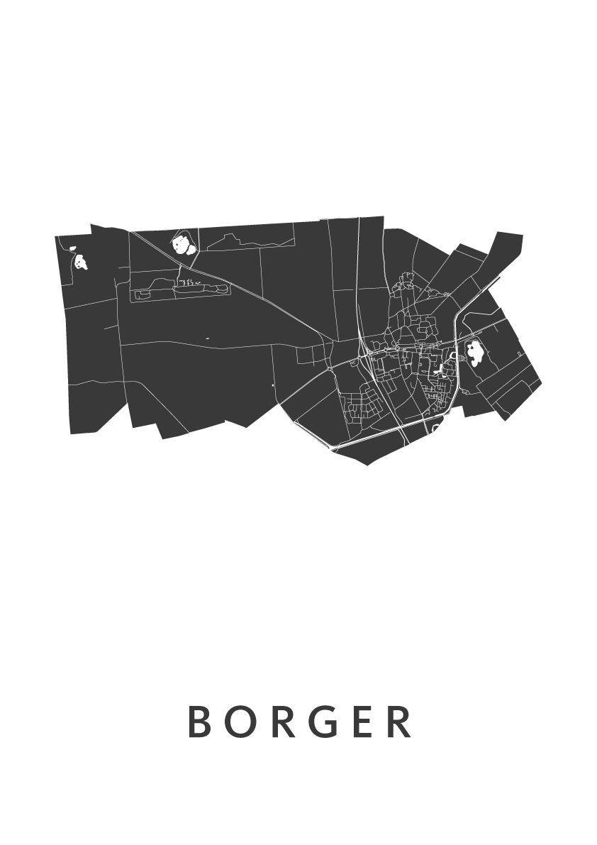 Kaart van Borger Kaart van Borger